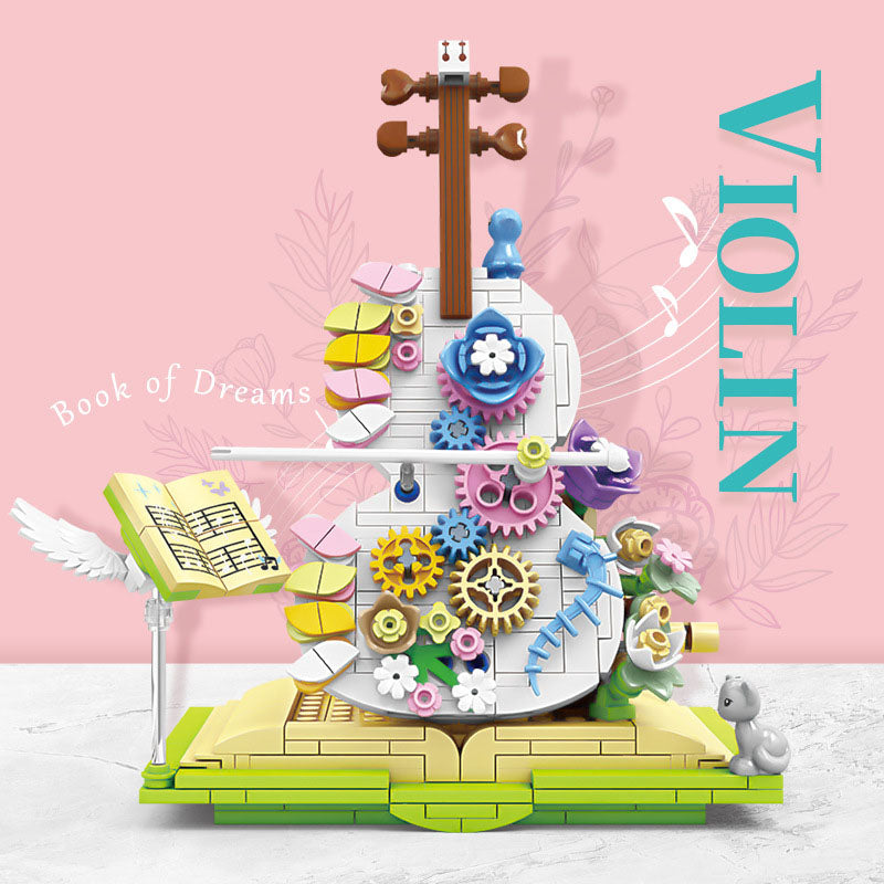 Violin Building Set – 410+ Piece Fantasy Display Model