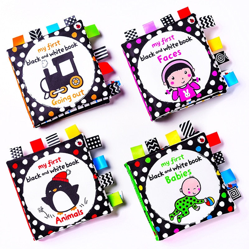 Baby Cloth Book for High-Contrast Sensory Discovery