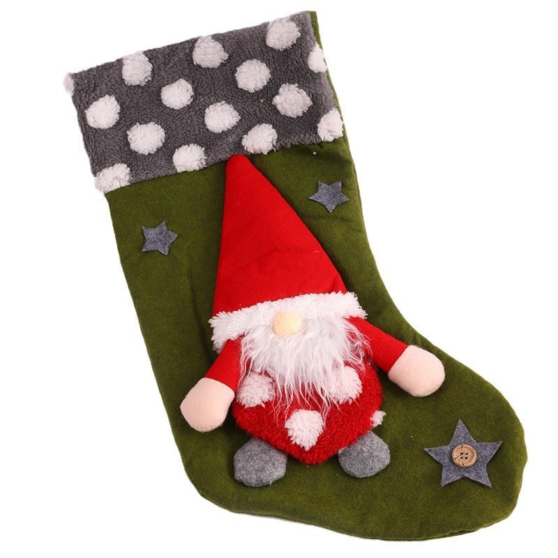 Christmas Stocking Decoration With 3D Festive Charm