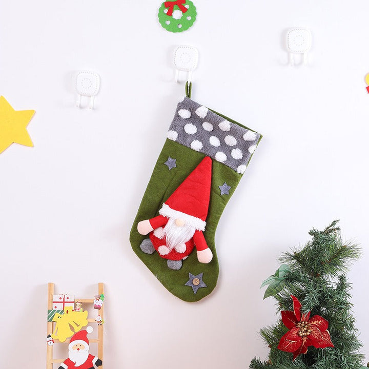 Christmas Stocking Decoration With 3D Festive Charm