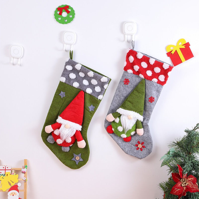 Christmas Stocking Decoration With 3D Festive Charm
