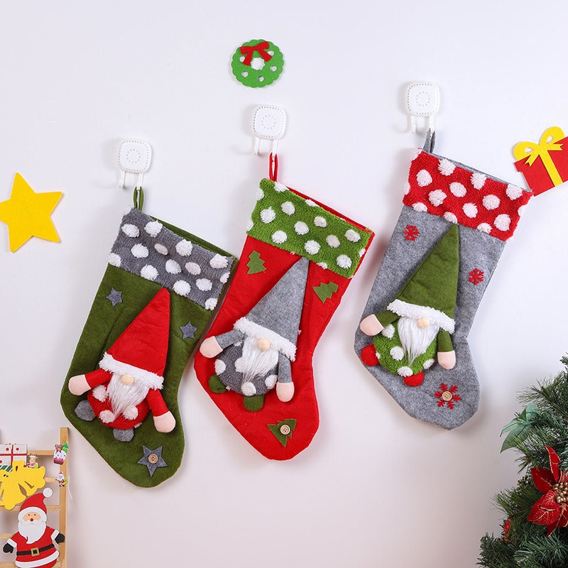 Christmas Stocking Decoration With 3D Festive Charm