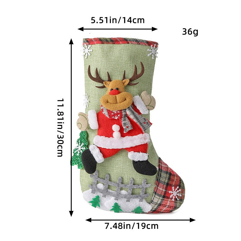 Large Christmas Stocking Gift Bag for Holiday Decor