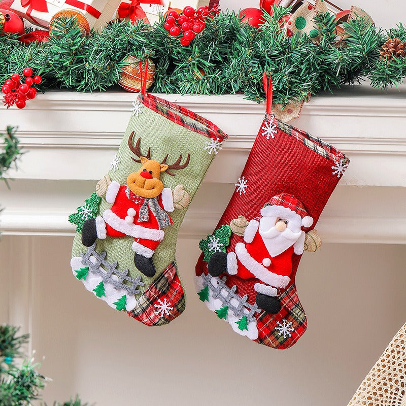 Large Christmas Stocking Gift Bag for Holiday Decor