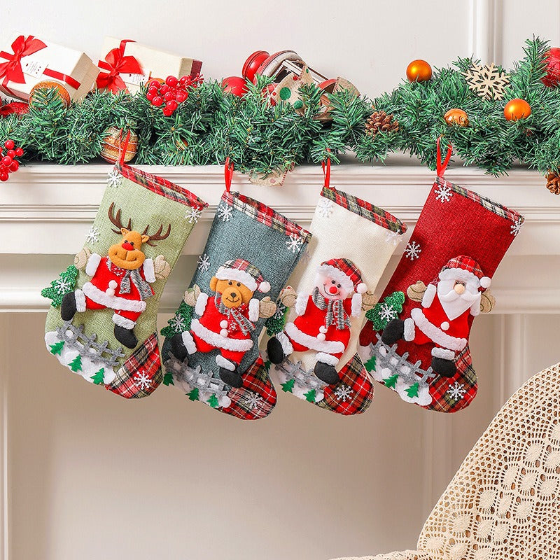Large Christmas Stocking Gift Bag for Holiday Decor