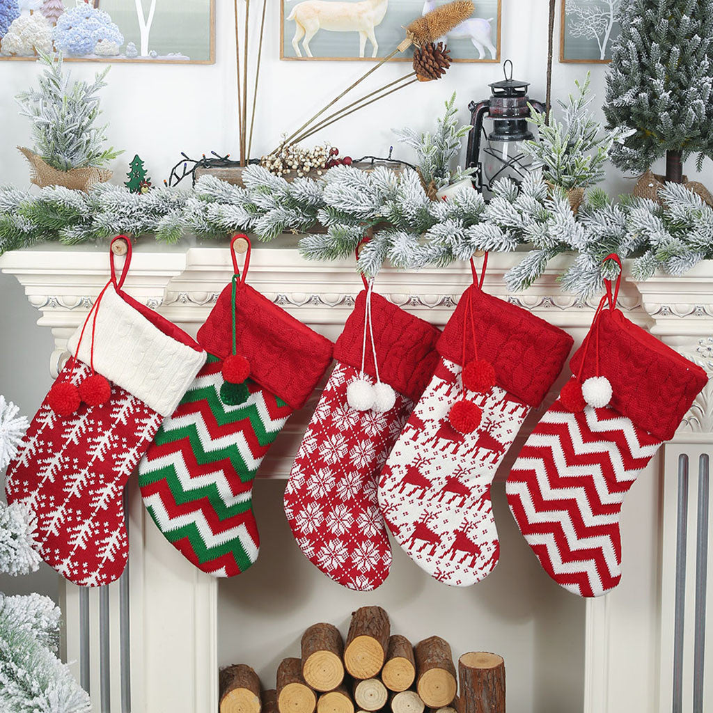 Christmas Stockings for Mantel Decor & Gift Giving