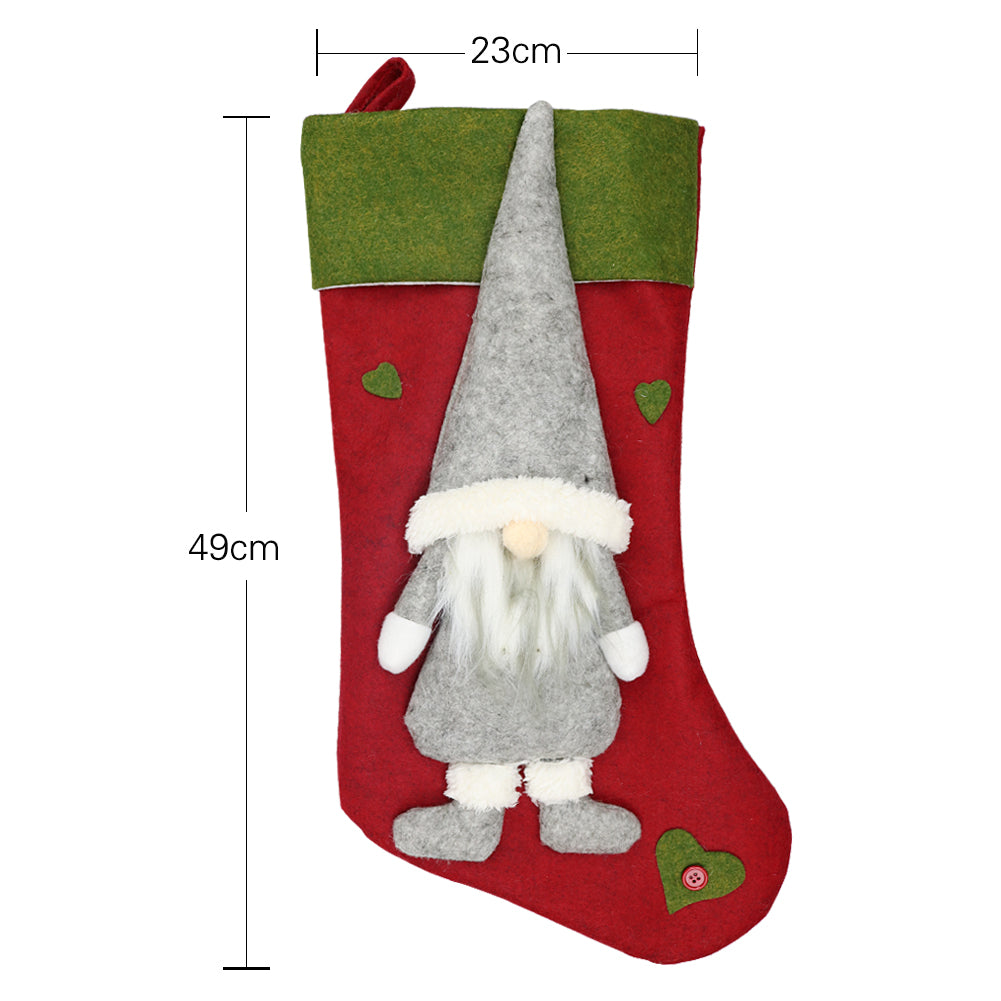 Christmas Stockings With Santa Gnome Holiday Charm