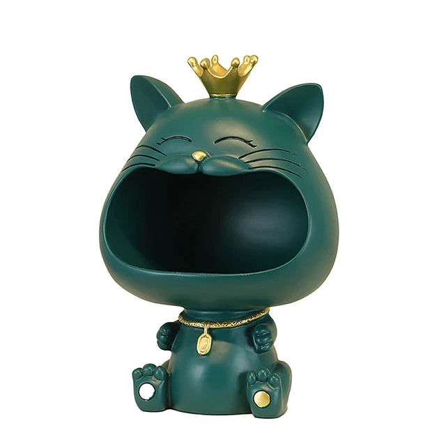 Cat Key Holder Ornament for Playful Entryway Storage