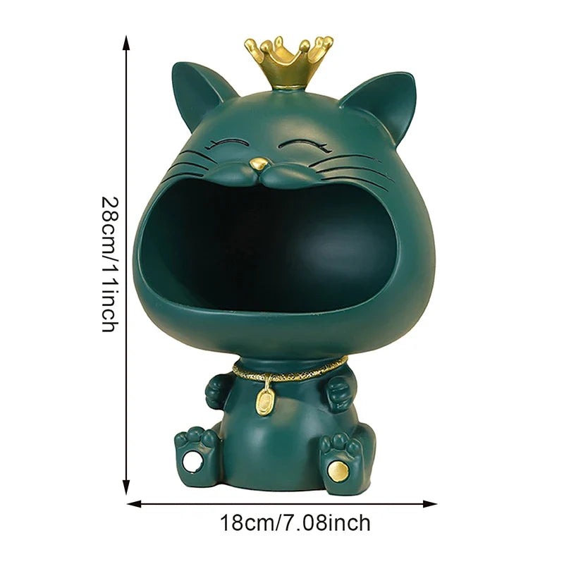Cat Key Holder Ornament for Playful Entryway Storage