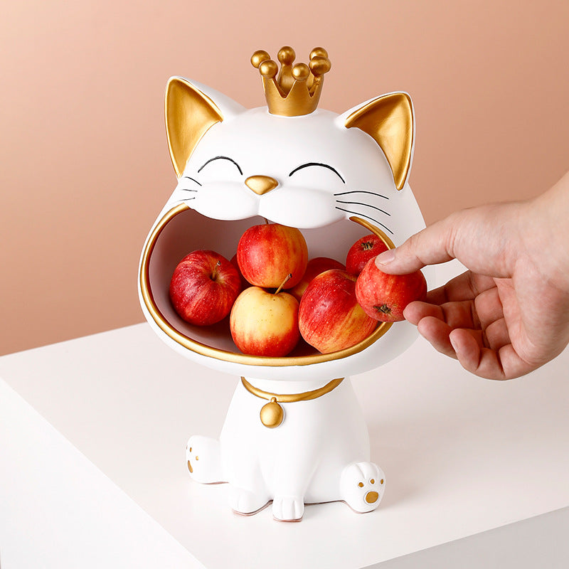 Cat Key Holder Ornament for Playful Entryway Storage