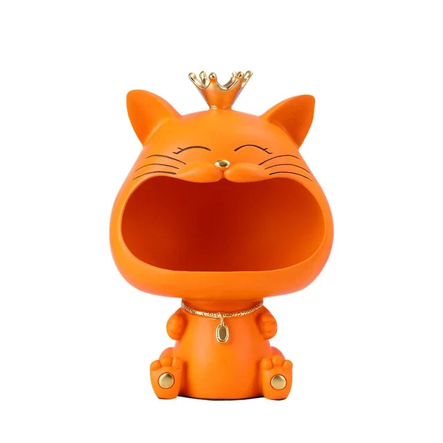 Cat Key Holder Ornament for Playful Entryway Storage