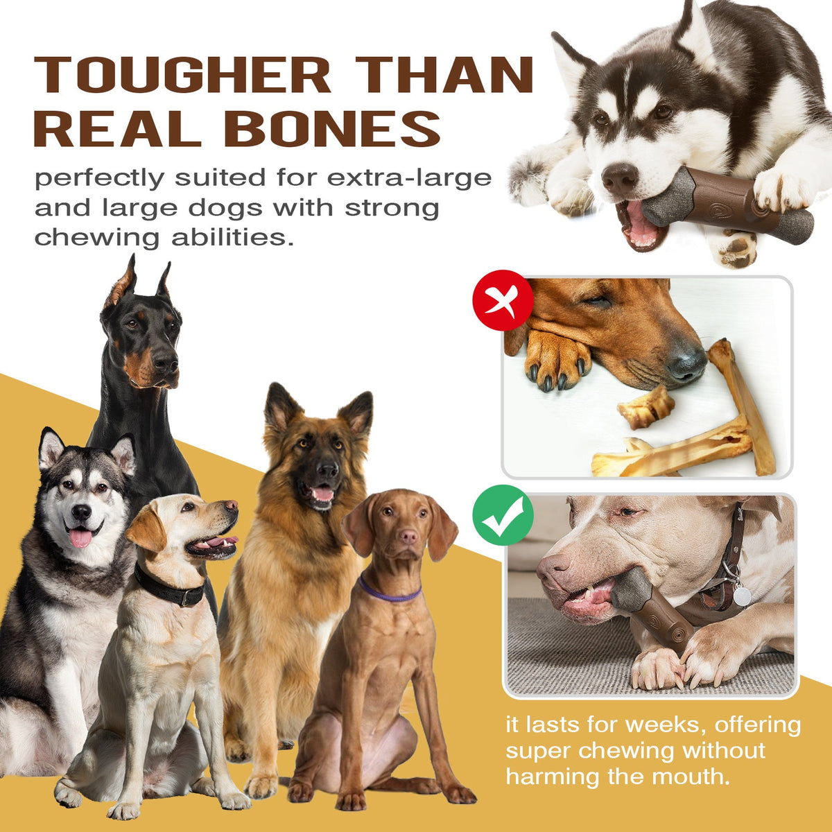 Large Dog Chew Toy for Satisfying, Long-Lasting Play