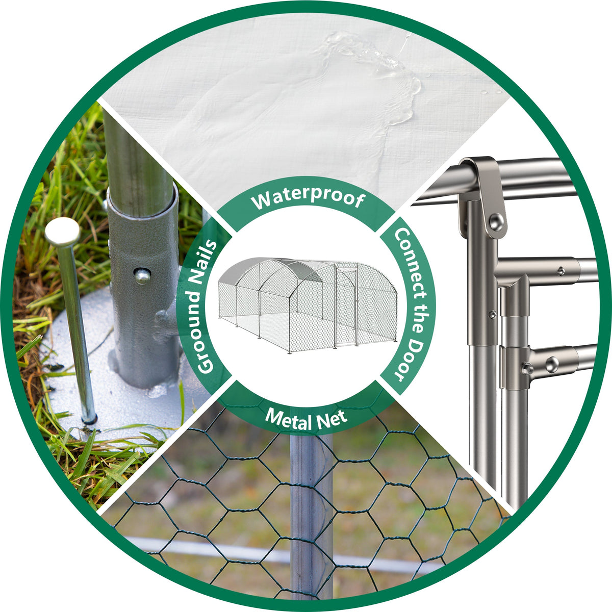 Walk-In Dome Chicken Coop With UV-Resistant Cover