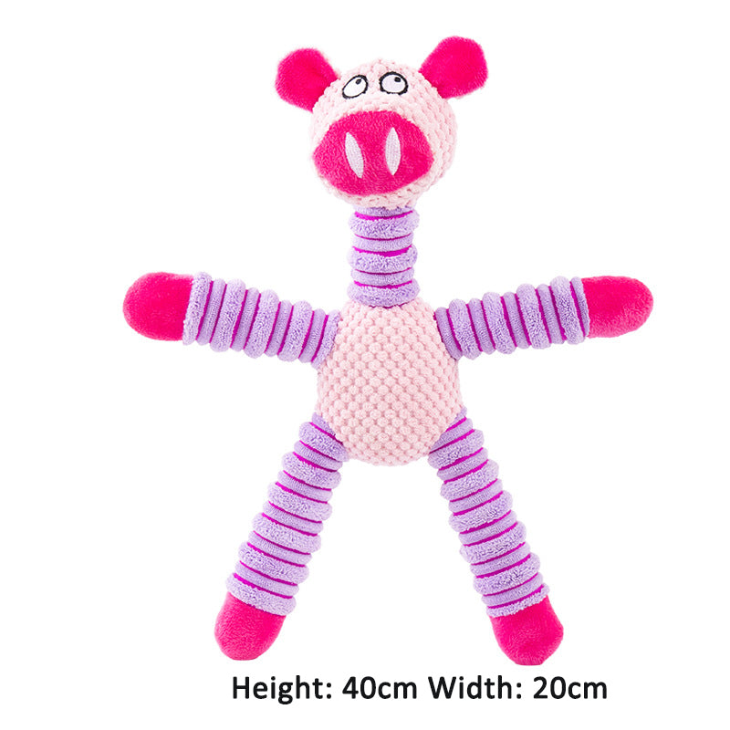 Squeaky Plush Dog Toy for Interactive Indoor Pet Play