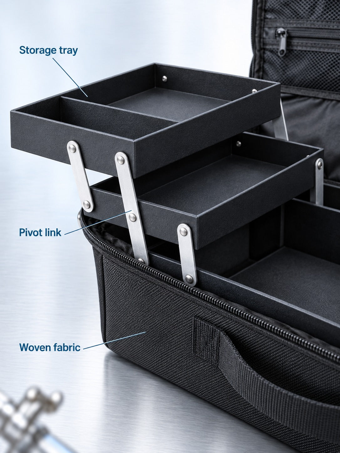 Large Makeup Organizer Case with Trays for Pros
