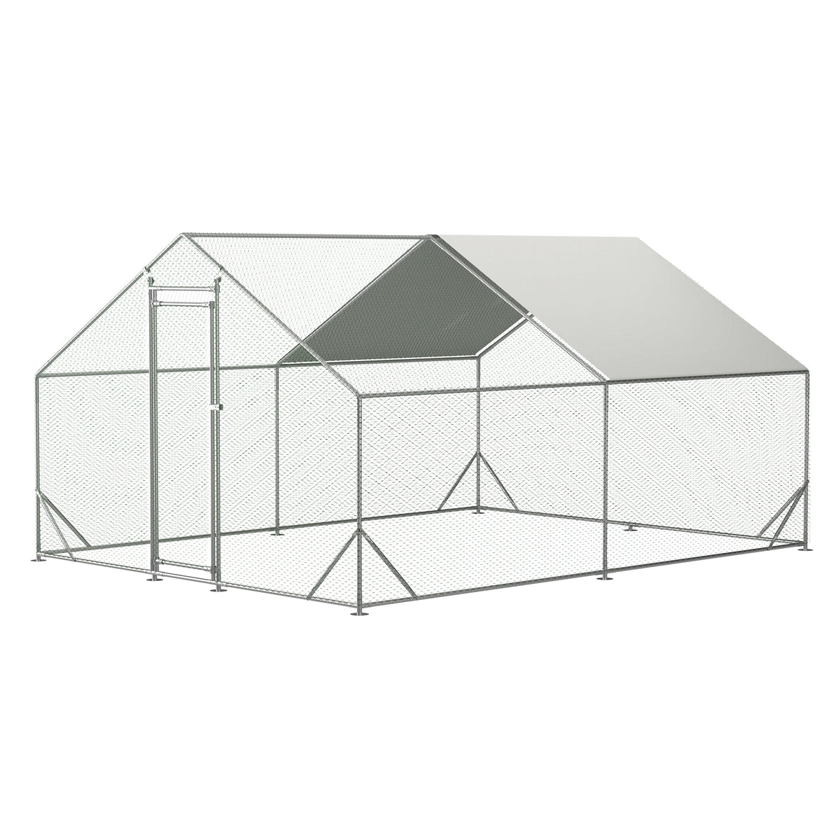 Large Chicken Run With Weather-Resistant Shelter