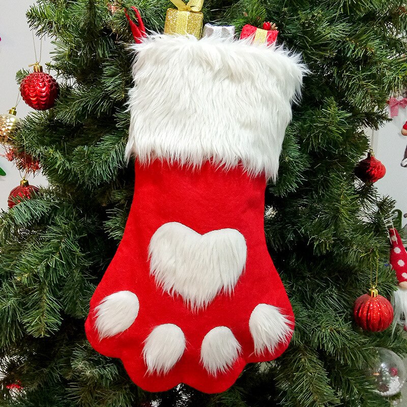 Dog Paw Christmas Stockings for Cozy Holiday Gifting