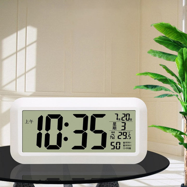 Large Digital Wall Clock With Temperature Display