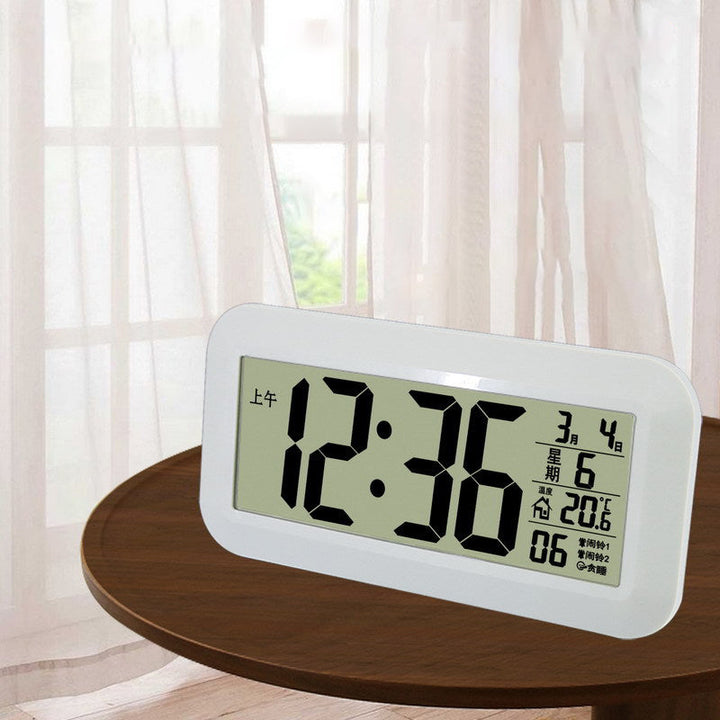 Large Digital Wall Clock With Temperature Display