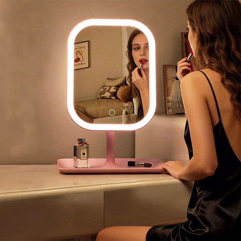 LED Makeup Mirror with 5x Magnification & Lighting