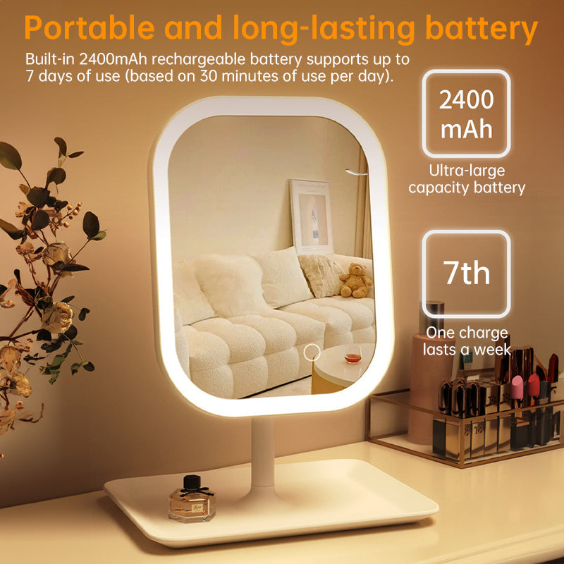 LED Makeup Mirror with 5x Magnification & Lighting