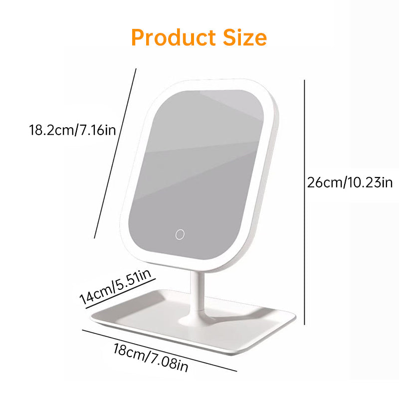 LED Makeup Mirror with 5x Magnification & Lighting