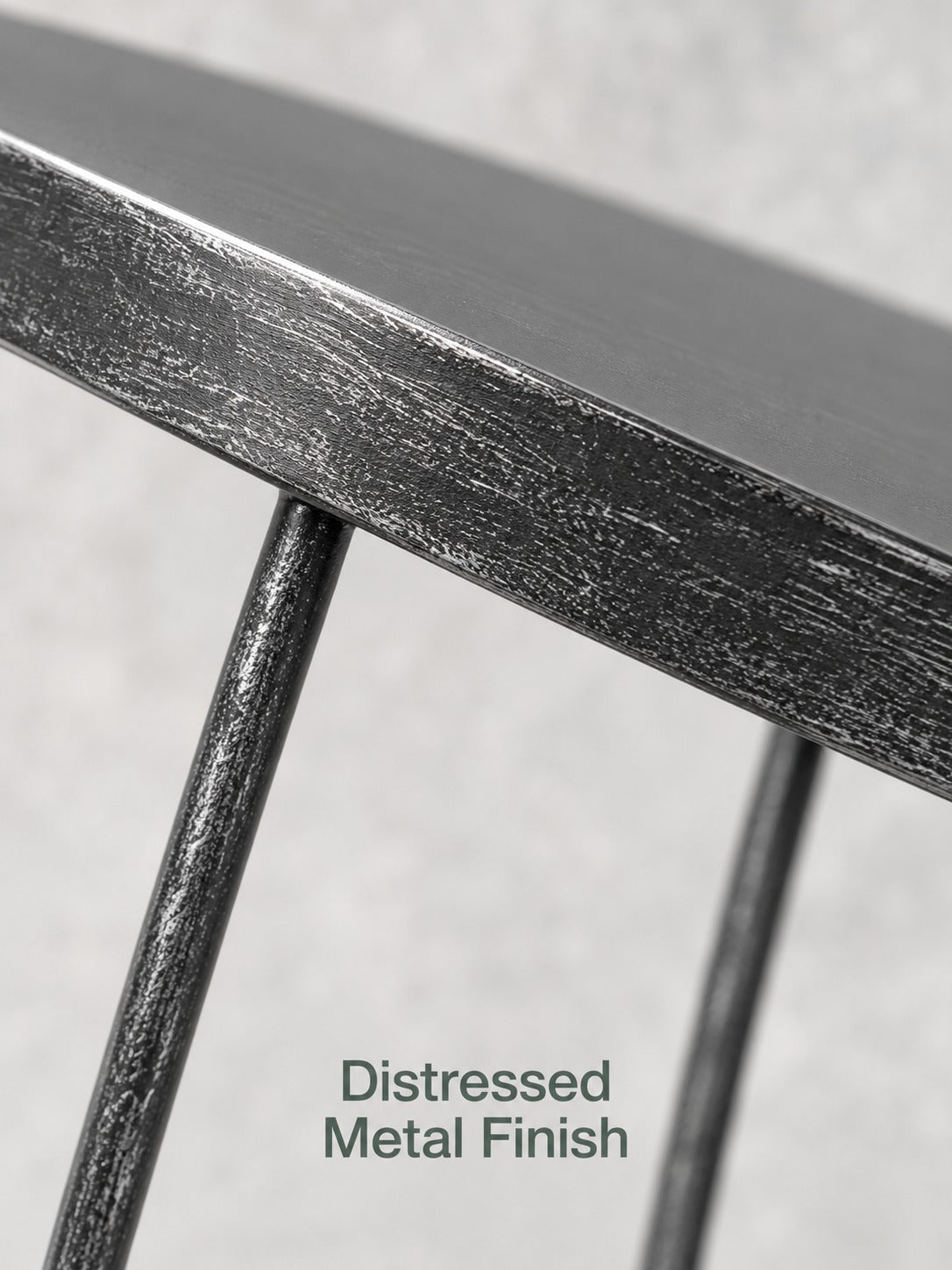 Distressed Metal Wire Side Table for Living Room and Patio
