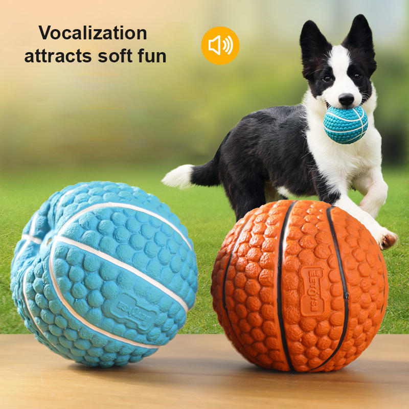 Textured Latex Dog Ball for Fetch, Chew & Boredom