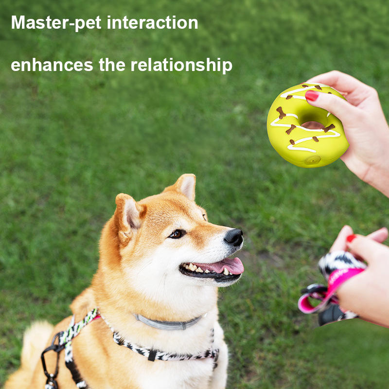 Bite-Resistant Donut Dog Toy for Interactive Play