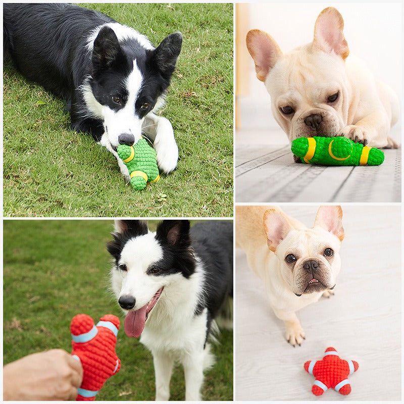Textured Latex Dog Toy for More Engaging Squeaky Play