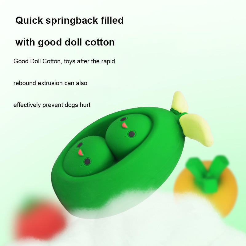 Latex Vegetable Dog Toy for Soft Squeaky Playtime