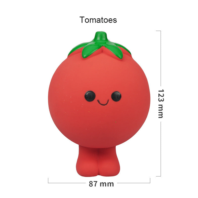 Latex Vegetable Dog Toy for Soft Squeaky Playtime