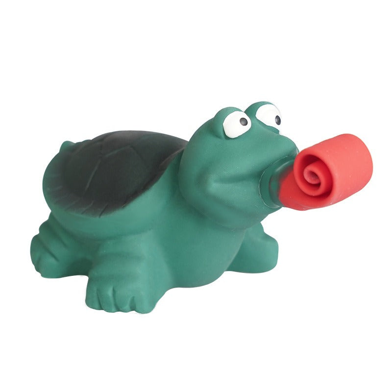 Interactive Dog Toy With Retractable Tongue & Whistle