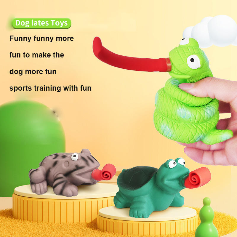 Interactive Dog Toy With Retractable Tongue & Whistle