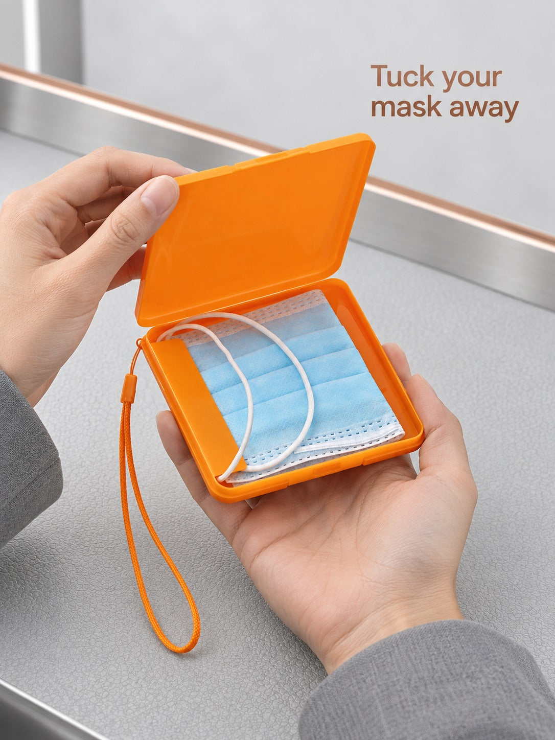 Mask Storage Box: Dustproof Portable Case for Commuters