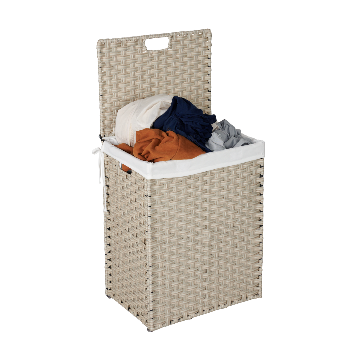100L Laundry Hamper With Lid and Removable Liners