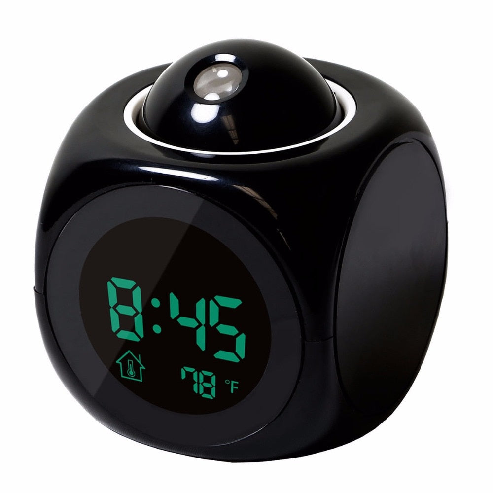 Projection Alarm Clock with Room Temperature Display
