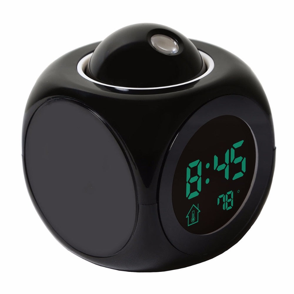 Projection Alarm Clock with Room Temperature Display