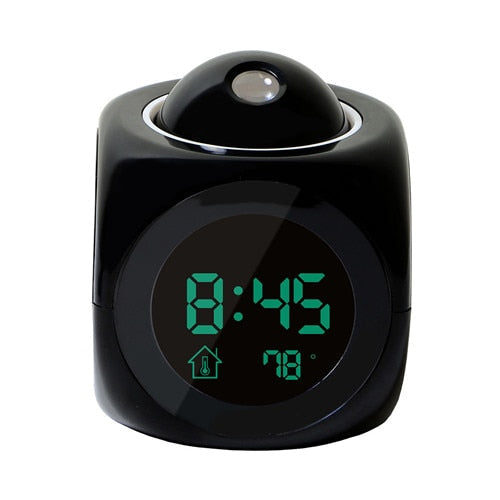 Projection Alarm Clock with Room Temperature Display