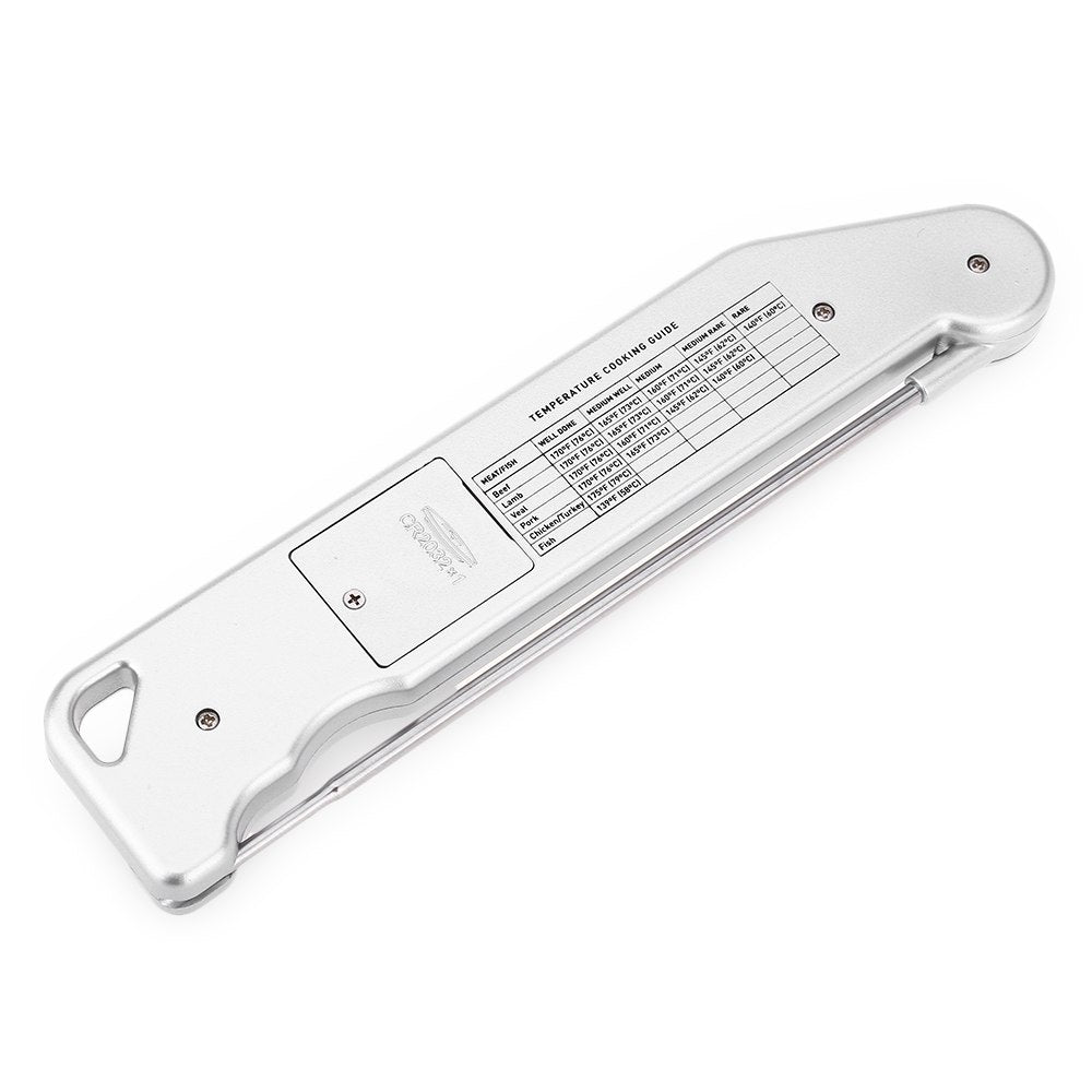 Digital Food Thermometer with Folding Probe and LCD