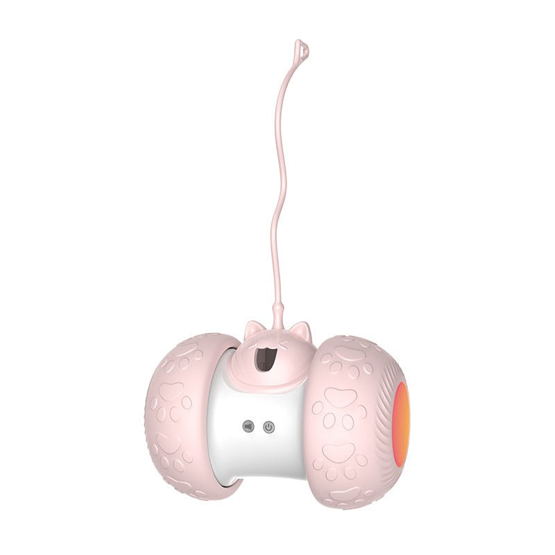 Interactive Cat Toy With Self-Balancing Feather Teaser