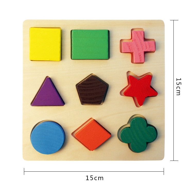 Wooden Shape Puzzle Toy for Screen-Free Learning Fun