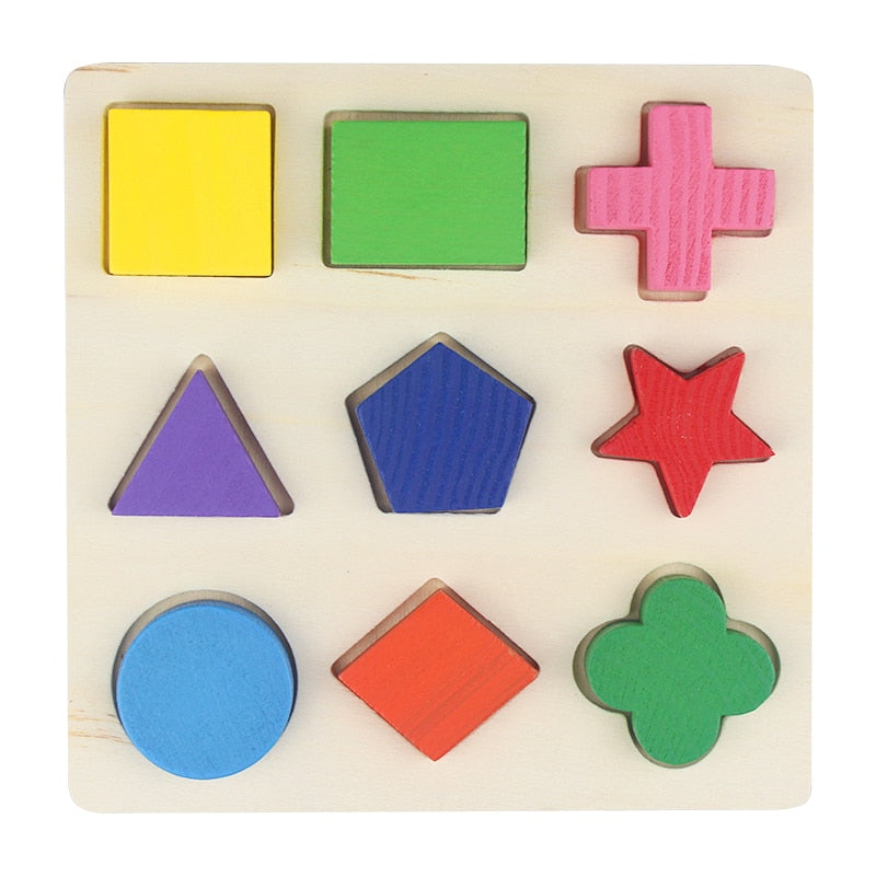 Wooden Shape Puzzle Toy for Screen-Free Learning Fun
