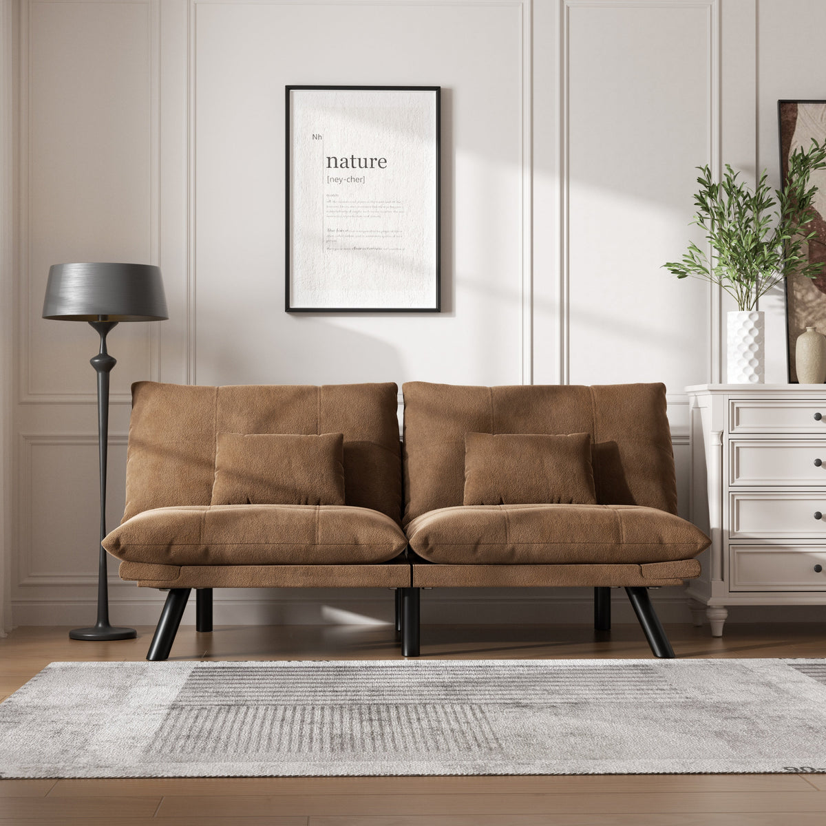 Modern Convertible Sofa Bed That Converts to a Flat Bed