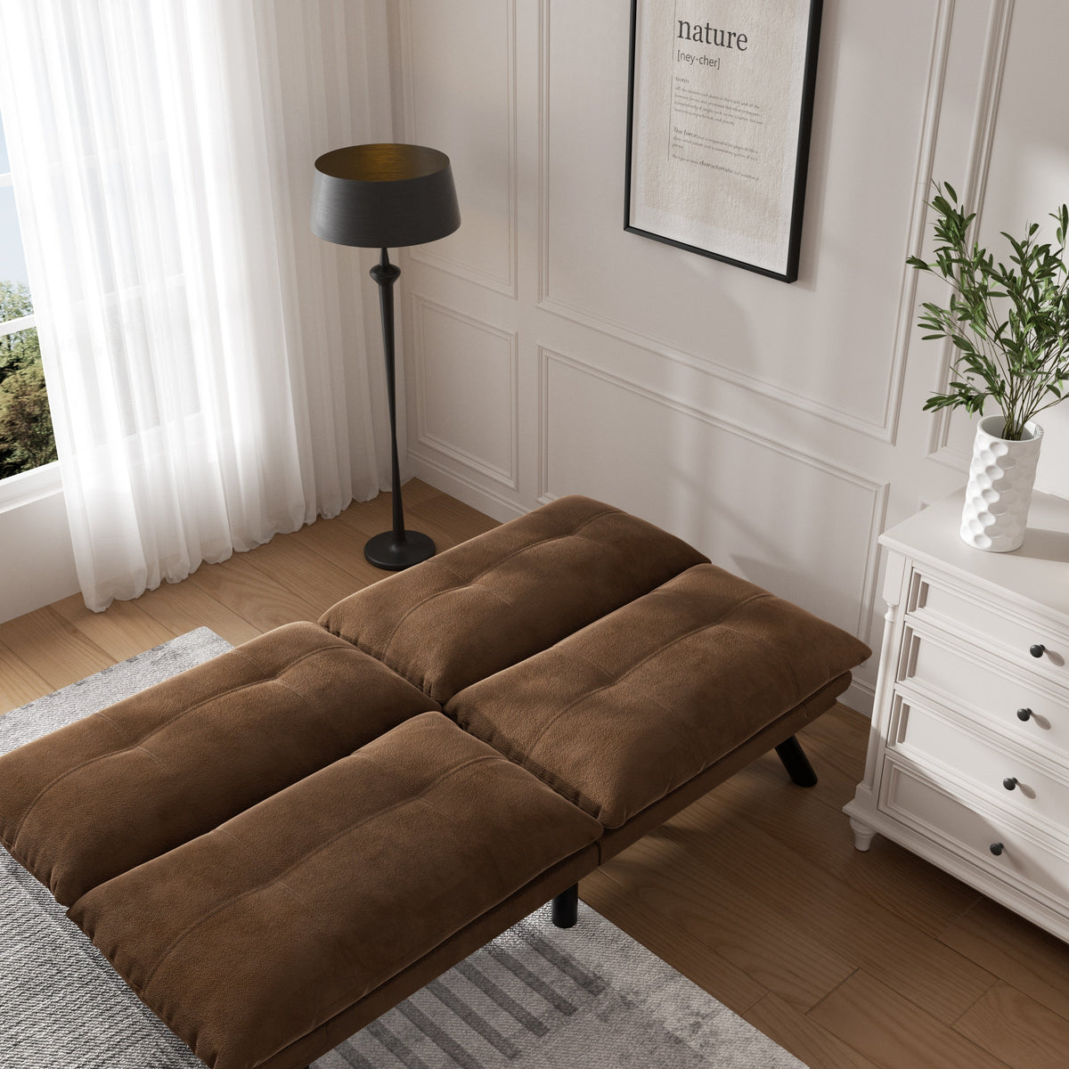Modern Convertible Sofa Bed That Converts to a Flat Bed