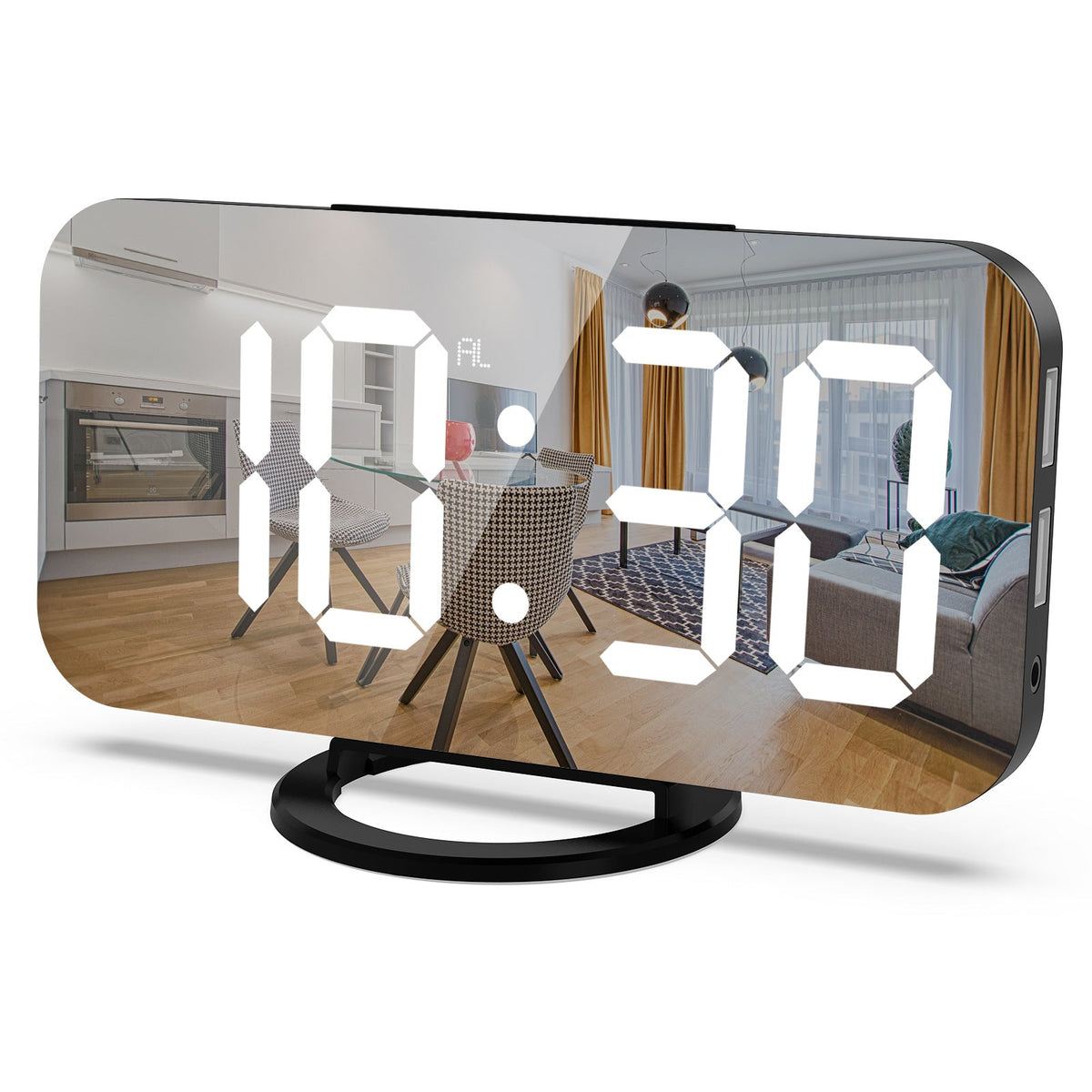 Digital Alarm Clock With USB Charging & Auto Dimming