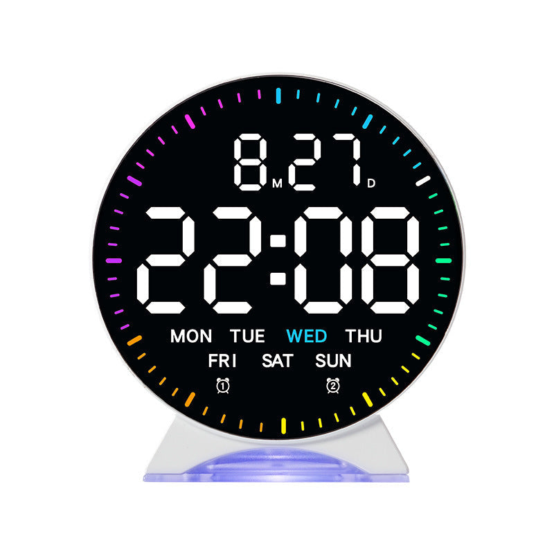 LED Alarm Clock with Custom Colors & Auto-Dimming