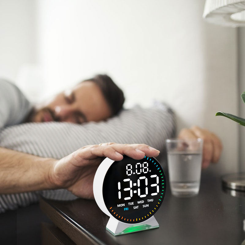 LED Alarm Clock with Custom Colors & Auto-Dimming