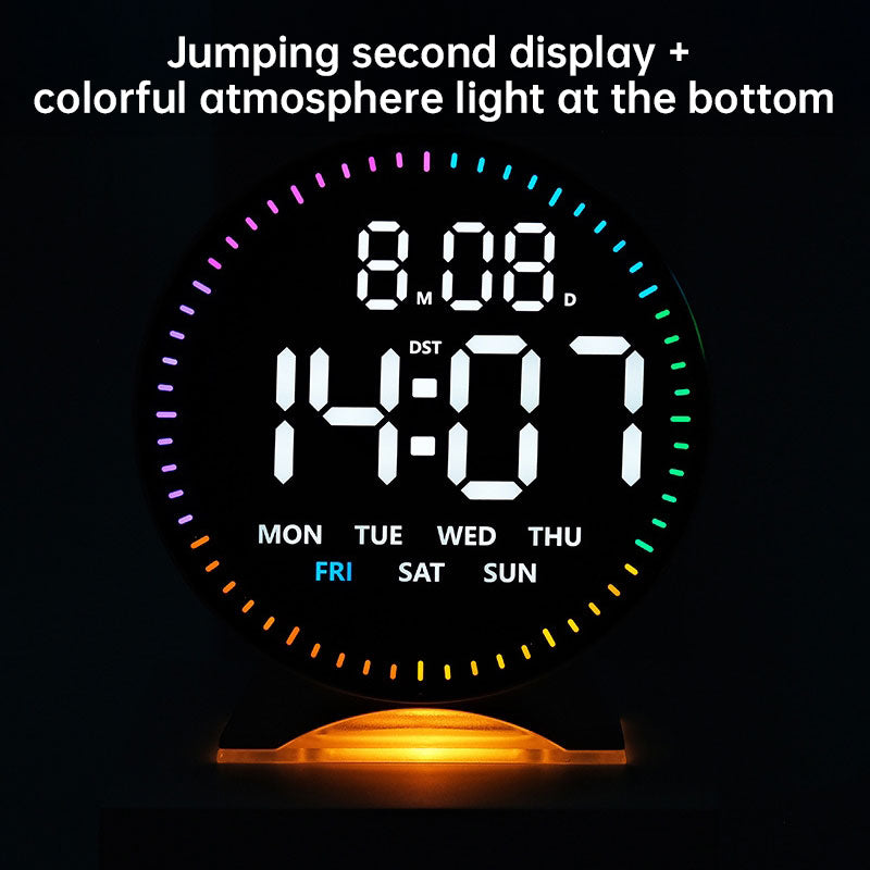 LED Alarm Clock with Custom Colors & Auto-Dimming