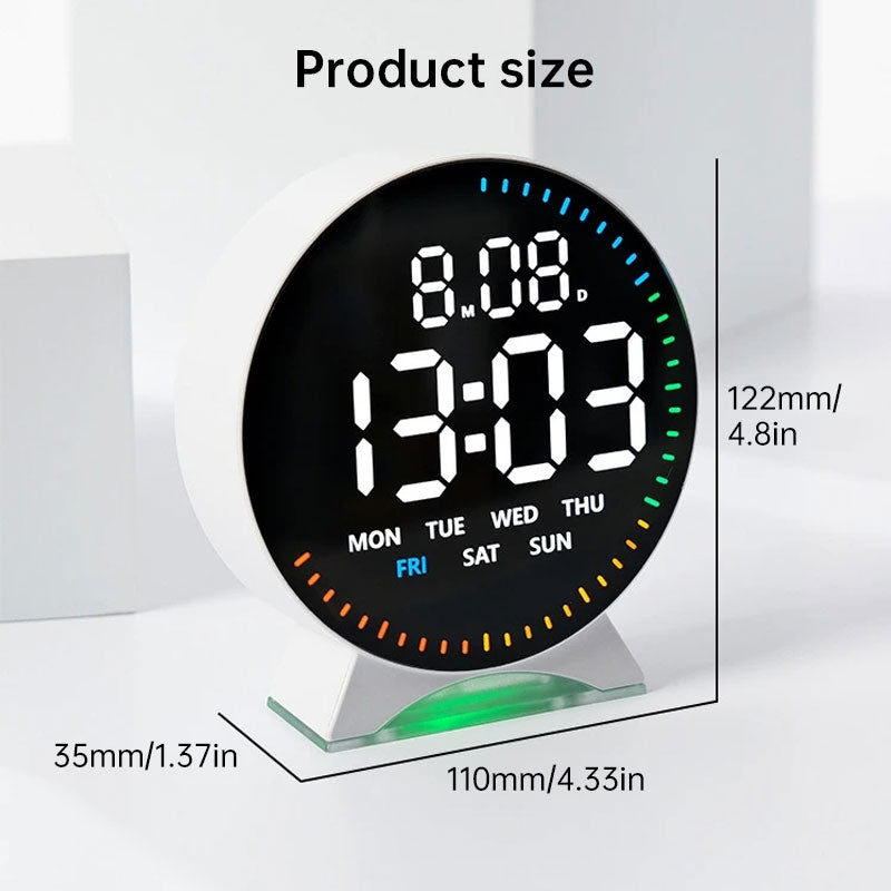 LED Alarm Clock with Custom Colors & Auto-Dimming
